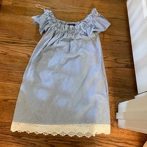 Zara size S blue and white beach dress